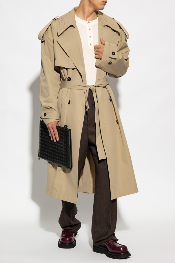 Beige Cotton Trench Coat Bottega Veneta Vitkac Gb 8226